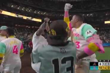 Un fan des Padres se fait plaquer pour avoir tenté de célébrer avec Manny Machado après un home run en fin de match