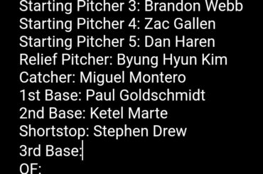 Jour 7 de r/MLB, création d'une équipe de tous les temps pour chaque équipe de la MLB. Arizona Diamondbacks, 3B & Outfielders