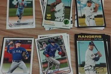 25 cartes mystères de baseball des Texas Rangers MLB Panini & Topps