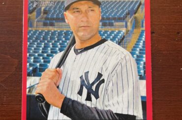 Variations de bordure rouge Topps Heritage 2013 #190 Derek Jeter HoF NY Yankees