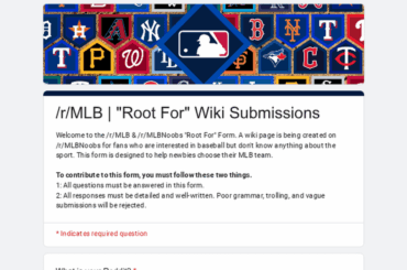 (Annonce) /r/MLBNoobs Soumissions « Root For »