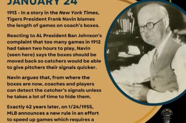 En ce jour de l’histoire du baseball – le 24 janvier
