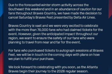 (Braves) BravesFest 2026 est annulé