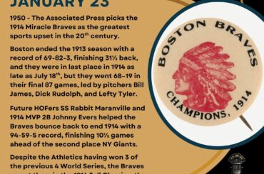 En ce jour de l’histoire du baseball – le 23 janvier