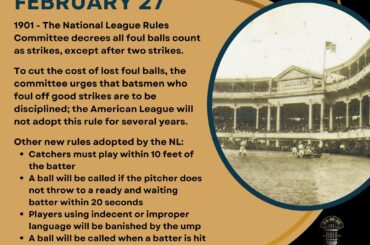 En ce jour de l’histoire du baseball – le 27 février