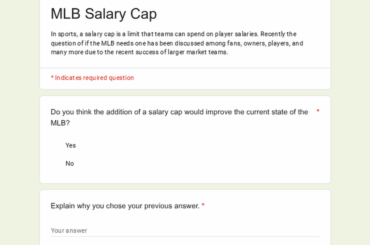 Pensez-vous que la MLB a besoin d’un plafond salarial ? (Réponse sous le formulaire Google)