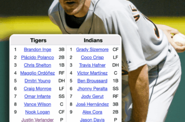 Regardez ces onze de départ du premier départ en carrière de Justin Verlander le 4 juillet 2005.