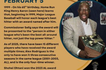 En ce jour de l’histoire du baseball – le 5 février