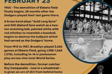En ce jour de l’histoire du baseball – le 23 février