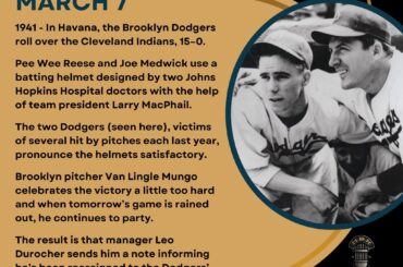 En ce jour de l'histoire du baseball - le 7 mars