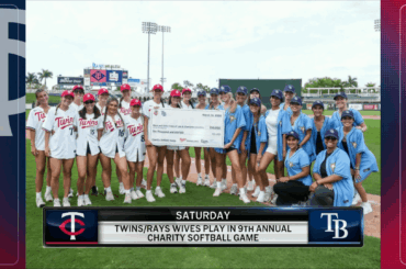 Les épouses des Twins et des Rays se sont affrontées hier lors du 9e match de softball caritatif annuel et ont récolté 10 000 $ pour les clubs garçons et filles locaux.