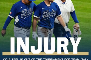 C'est officiel. Kyle Teel est absent pour le reste du tournoi. Envoyez des prières pour lui ! 🙏