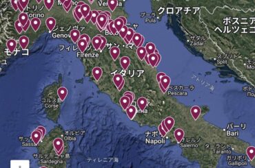 🇮🇹 Une carte présentant les stades de baseball en Italie, principalement situés dans les régions du nord. Créé par @JohannesOKNes.