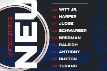 (USA Baseball) La composition de l'équipe américaine aujourd'hui contre les Giants