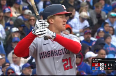 Joey Wiemer écrase un circuit dans le vent de Wrigley Field pour donner l'avantage aux Nationaux