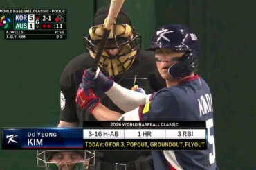 Do-Yeong Kim conduit au parc Dong-Won sur un simple RBI et la Corée a à nouveau une avance de 5 points !