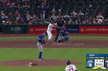 (Point culminant) PETE-CROW ARMSTRONG FRAPPE UN HOMÈRE DE TROIS POINTS AU CHAMP DROIT