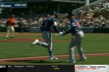 (Point culminant) Le home run en solo d'Alex Bregman prolonge l'avance de l'équipe américaine