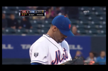 (01/06/2012) Face aux Cardinals, Johan Santana lance le premier match sans coup sûr de l'histoire des Mets.