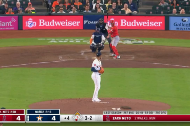 Le deuxième circuit de la série de Zach Neto donne aux Angels une avance de 6-4 au 4e après avoir effacé un déficit précoce de 4-0.