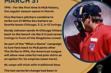 En ce jour de l'histoire du baseball - le 31 mars
