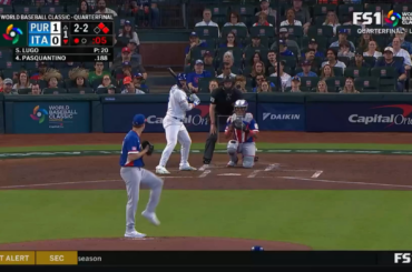 L'Italie prend une avance de 3-1 au premier match grâce aux frappes RBI de Vinnie Pasquantino, Dominic Canzone et Jac Caglianone pour chasser Seth Lugo du match.