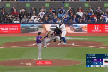 (Point culminant) George Springer va en profondeur pour la deuxième journée consécutive pour égaliser le match
