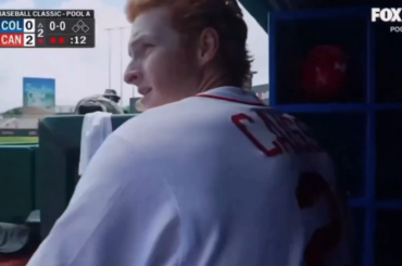 Owen Caissie décrit le lancer qu'il a frappé pour un circuit de 2 points lors de la Classique mondiale de baseball