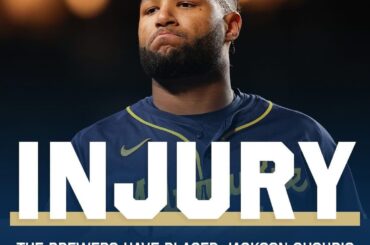 La star des Brewers, Jackson Chourio, a été placée sur l'IL de 10 jours en raison d'une fracture de la main gauche. 😔