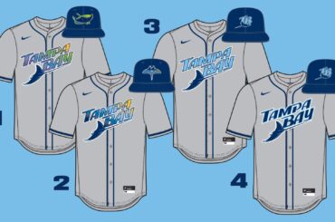 Les Rays de Tampa Bay ont partagé quatre nouveaux concepts d'uniformes de route sur lesquels les fans peuvent voter via les réseaux sociaux.