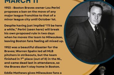 En ce jour de l’histoire du baseball – le 11 mars