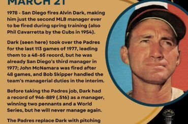 En ce jour de l’histoire du baseball – le 21 mars