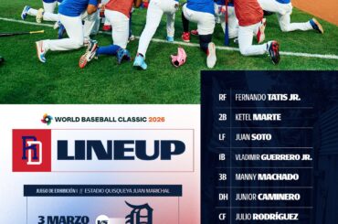 La composition qui affrontera Ty Madden aujourd'hui pour l'équipe de République Dominicaine
