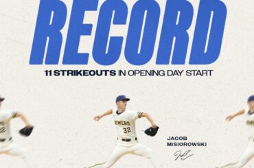 Jacob Misiorowski établit un nouveau record de retraits au bâton pour la première journée des Brewers avec 11 K