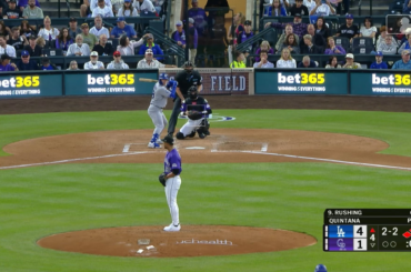 Sur une mouche faible chargée de bases de Dalton Rushing, Kyle Karros donne une belle démonstration de la raison pour laquelle la règle de la mouche intérieure existe