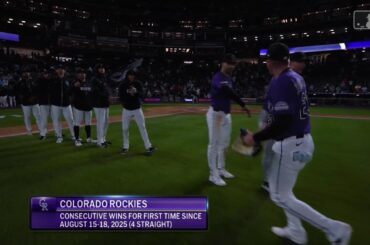 Les Rockies du Colorado ont remporté des matchs consécutifs pour la première fois depuis le 15-18 août 2025