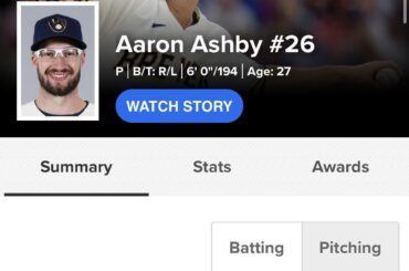 Aaron Ashby mène la ligue pour le nombre de victoires (5) malgré seulement 14,0 manches.