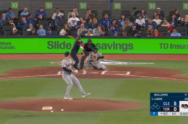 (Talkin' Baseball) Nathan Lukes a quitté le match au 1er après avoir été à l'agonie en courant vers le deuxième but sur ce double