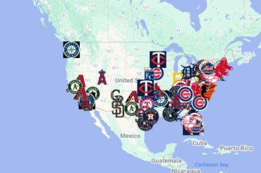 Où votre équipe a-t-elle de l’influence ? J'ai fait une carte montrant les emplacements des affiliés de la MLB.