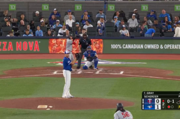 Tristan Gray emmène Max Scherzer en profondeur pour un tir de 3 points au 2e