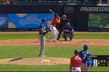 Angel Martinez lance un grand chelem pour porter le score à 10-2 contre les Gardiens