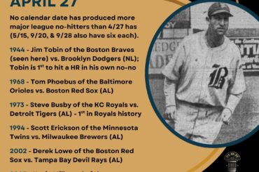 En ce jour de l’histoire du baseball – le 27 avril