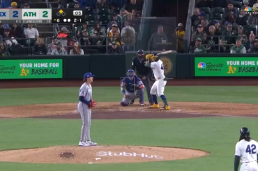 Shea Langeliers 467 pieds moonshot contre les Texas Rangers