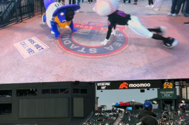 (Point culminant) M. Met bat Dinger dans un concours de pompes alors que Mme Met encourage son homme