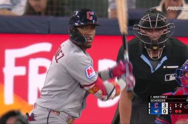 Angel Martinez écrase son 4ème circuit de l'année alors que les Guardians en ont marqué cinq contre Scherzer lors du 1er !