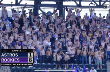 Il y a actuellement une section à Coors Field pleine de mecs torse nu.