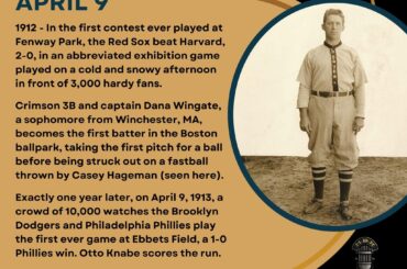 En ce jour de l'histoire du baseball - 9 avril