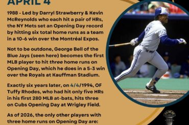 En ce jour de l’histoire du baseball – le 4 avril