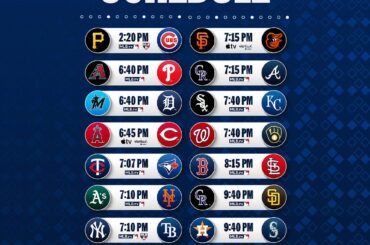 Les comptes de médias sociaux de la MLB ont publié une photo du programme d'aujourd'hui dans lequel les Rockies jouent deux matchs à la fois, les Braves affrontent en fait les Guardians.