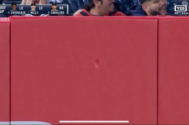 Stanton heurte une ligne de 116,3 MPH qui a cabossé le mur